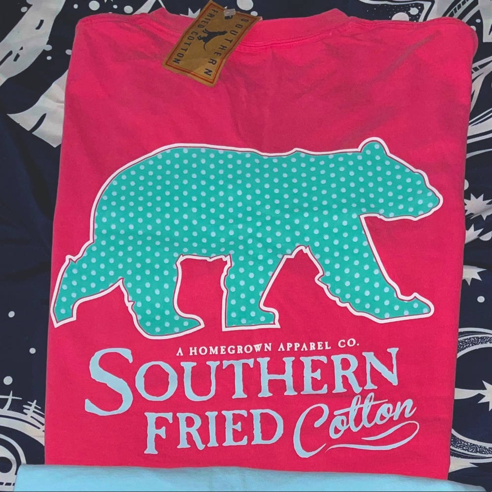 Two NEW Southern Fried Cotton T-Shirts sold together. Size: M